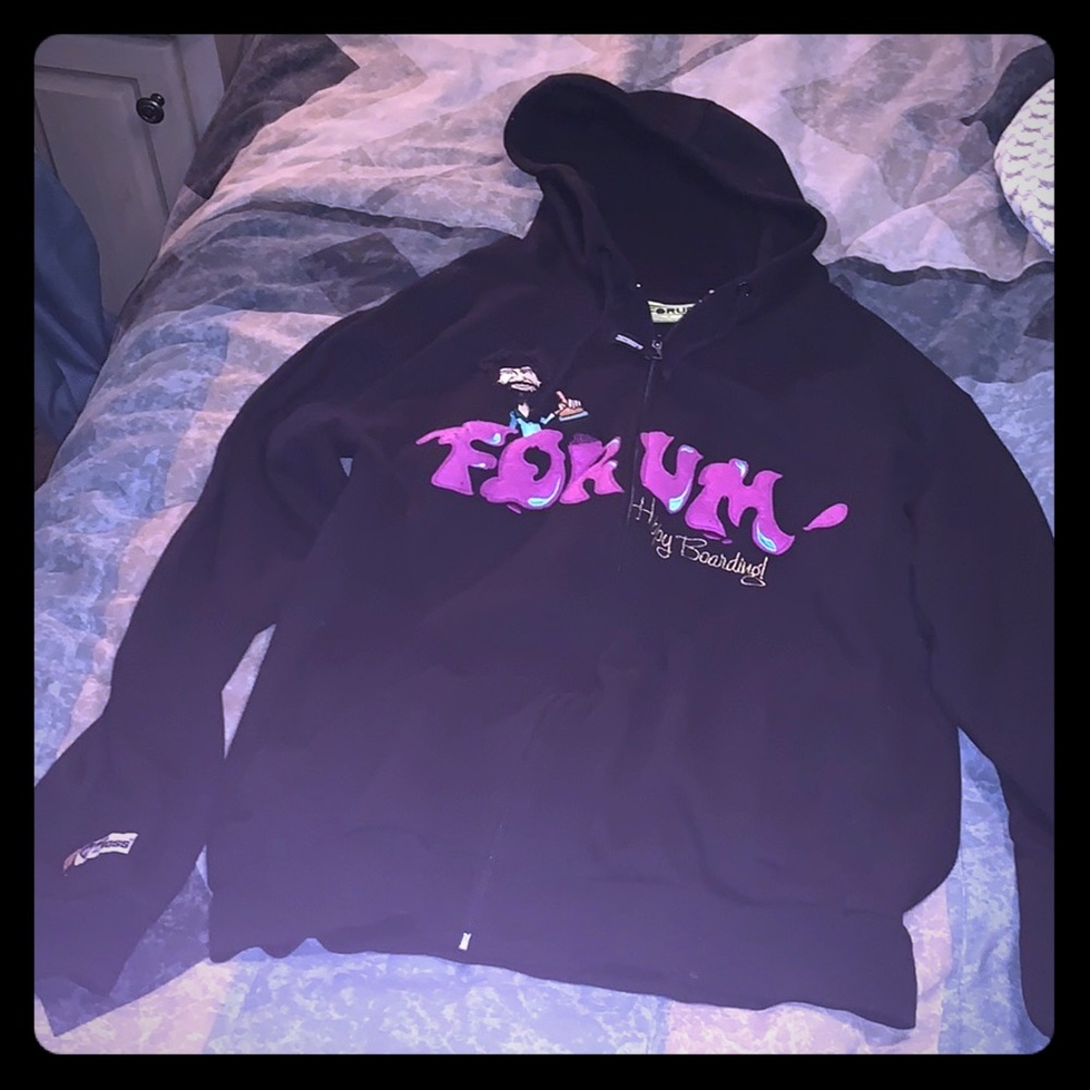 Forum Snowboards Bob Ross Hoodie Size M
